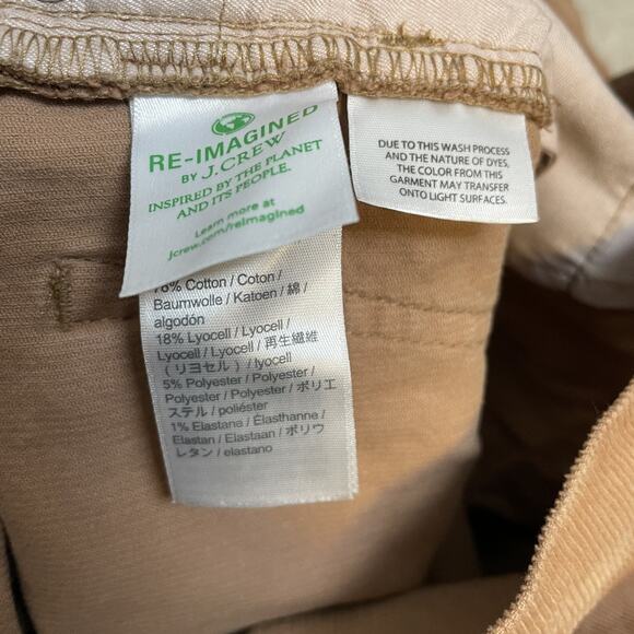 J Crew Pants Womens 30 Tan Corduroy Vintage Slim Straight Stretch Reimagined - Picture 7 of 14